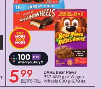Sobeys DARE Bear Paws offer