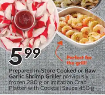 Sobeys In-Store Cooked or Raw Garlic Shrimp Griller offer