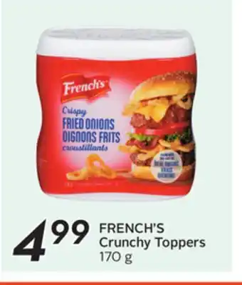 Sobeys FRENCH'S Crunchy Toppers offer