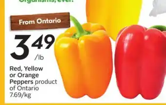 Sobeys Red, Yellow or Orange Peppers offer