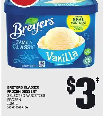 Loblaws BREYERS CLASSIC FROZEN DESSERT offer