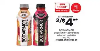 Loblaws BODYARMOR SUPERDRINK BEVERAGES, 473 mL offer