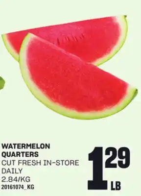 Loblaws WATERMELON QUARTERS offer