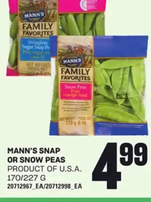 Loblaws MANN'S SNAP OR SNOW PEAS, 170/227 G offer