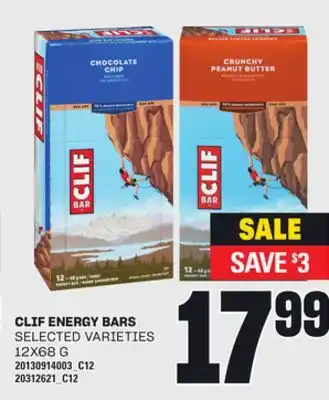 Loblaws CLIF ENERGY BARS, 12X68 G offer