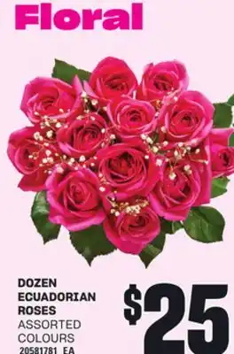Loblaws DOZEN ECUADORIAN ROSES offer