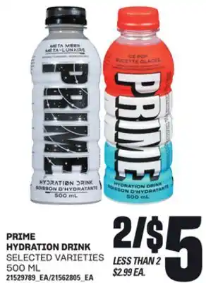 Loblaws PRIME HYDRATION DRINK, 500 ML offer