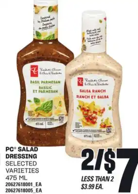 Loblaws PC SALAD DRESSING, 475 ML offer
