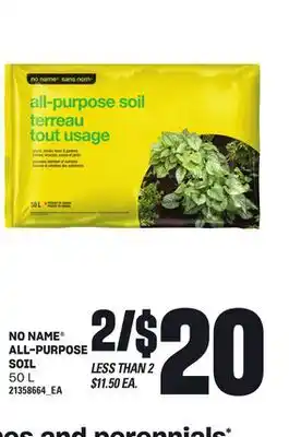 Loblaws NO NAME ALL-PURPOSE SOIL, 50 L offer