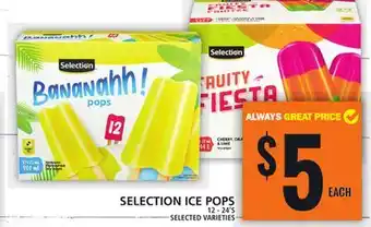 Food Basics SELECTION ICE POPS offer