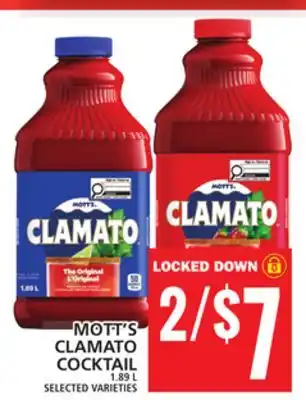 Food Basics MOTT'S CLAMATO COCKTAIL offer