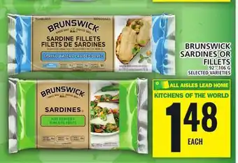 Food Basics BRUNSWICK SARDINES OR FILLETS offer