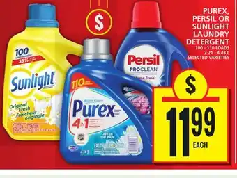 Food Basics PUREX, PERSIL OR SUNLIGHT LAUNDRY DETERGENT offer