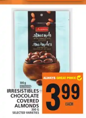 Food Basics IRRESISTIBLES CHOCOLATE COVERED ALMONDS offer