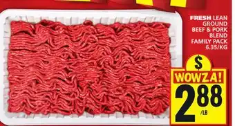 Food Basics FRESH LEAN GROUND BEEF & PORK BLEND FAMILY PACK offer