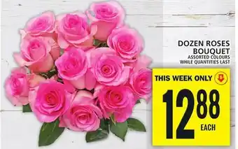 Food Basics DOZEN ROSES BOUQUET offer