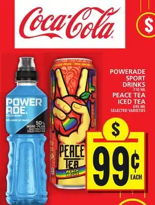Food Basics POWERADE SPORT DRINKS OR PEACE TEA ICED TEA offer
