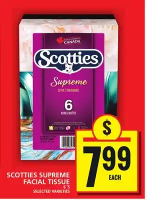 Food Basics SCOTTIES SUPREME FACIAL TISSUE offer