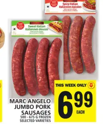 Food Basics MARC ANGELO JUMBO PORK SAUSAGES offer
