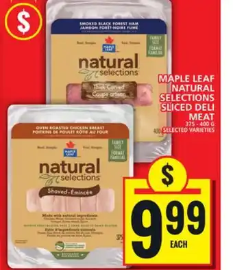 Food Basics MAPLE LEAF NATURAL SELECTIONS SLICED DELI MEAT offer