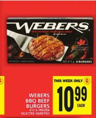 Food Basics WEBERS BBQ BEEF BURGERS offer