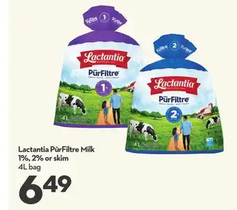 Longo's PūrFiltre Milk offer