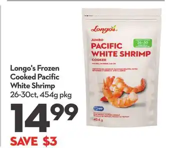 Longo's Longo's Frozen Cooked Pacific White Shrimp offer