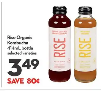 Longo's Rise Organic Kombucha offer