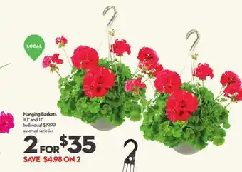 Longo's Hanging Baskets offer