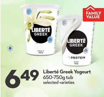 Longo's Liberté Greek Yogourt offer