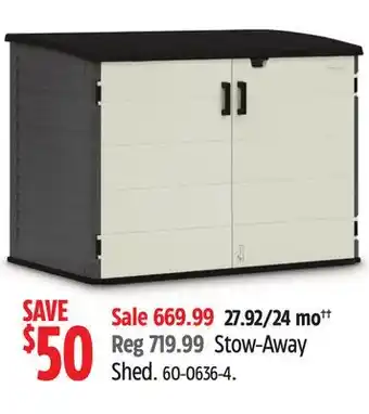 Canadian Tire Stow-Away Shed offer