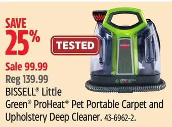 Canadian Tire BISSELL Little Green ProHeat Pet Portable Carpet and Upholstery Deep Cleaner offer