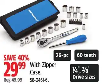 Canadian Tire Mastercraft General Use Socket Sets offer