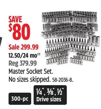 Canadian Tire Master Socket Set offer