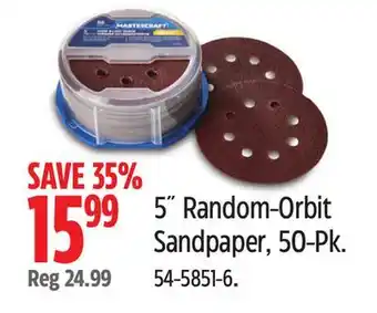 Canadian Tire 5 Random-Orbit Sandpaper, 50-Pk offer
