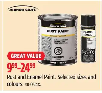 Canadian Tire Armor Coat Rust and Enamel Paint offer