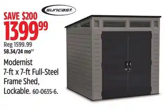Canadian Tire Modernist 7-ft x 7-ft Full-Steel Frame Shed, Lockable offer