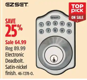 Canadian Tire EZSET Electronic Deadbolt offer