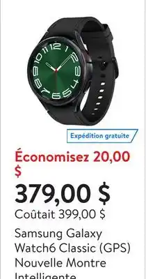 Walmart Samsung Galaxy Watch6 Classic (GPS) Nouvelle Montre Intelligente 47mm avec Moniteur de Fréquence Cardiaque offer