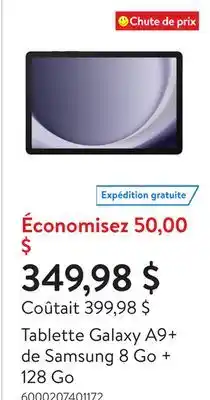 Walmart Tablette Galaxy A9+ de Samsung 8 Go + 128 Go offer