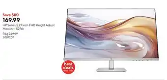 Staples HP Series 5 27 inch FHD Height Adjust Monitor - 527sh offer