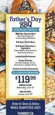 Farm Boy Father's Day BBQ offer