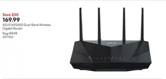 Staples ASUS AX5400 Dual-Band Wireless Gigabit Router offer