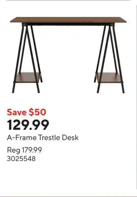 Staples A-Frame Trestle Desk offer