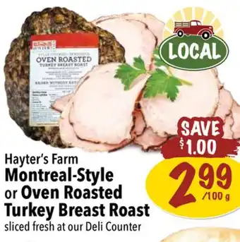 Farm Boy Hayter's Farm Montreal-Style or Oven Roasted Turkey Breast Roast offer