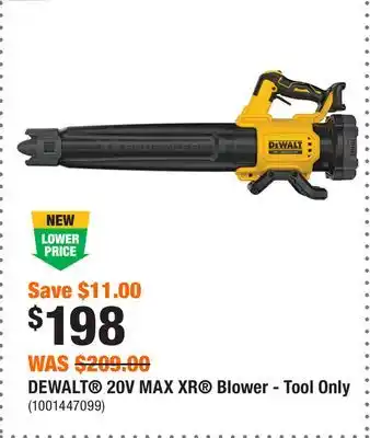 Home Depot DEWALT 20V MAX XR Blower - Tool Only offer