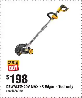 Home Depot DEWALT 20V MAX XR Edger - Tool only offer