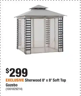 Home Depot EXCLUSIVE Sherwood 8' x 8' Soft Top Gazebo offer