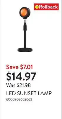 Walmart LED SUNSET LAMP offer