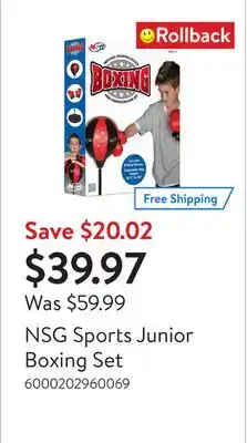 Walmart NSG Sports Junior Boxing Set offer